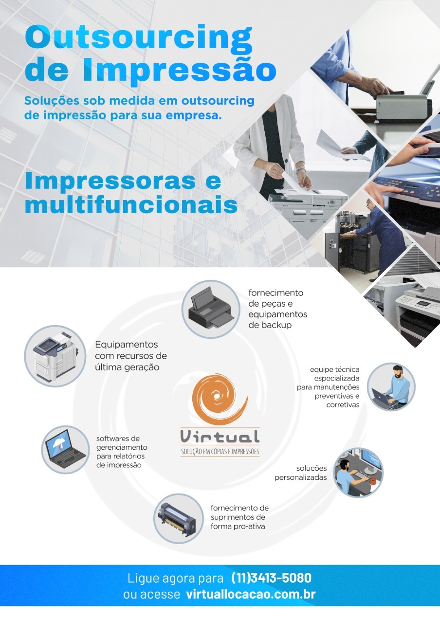 TERCEIRIZAÇÃO DE IMPRESSORAS E MULTIFUNCIONAIS.